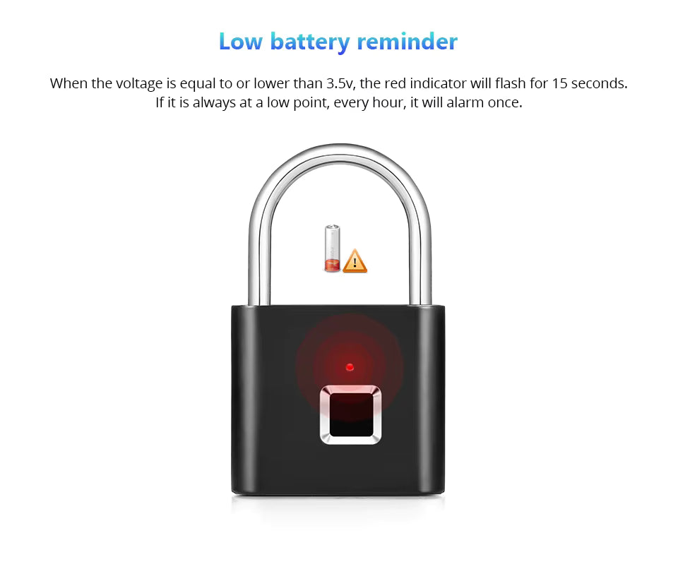 Cadenas intelligent à empreintes digitales Oravio — Sécurité sans clé